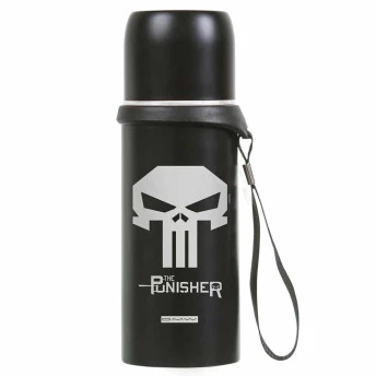 Garrafa Infantil Aço - Térmica - 350 ml - Marvel - The Punisher - Dermiwil