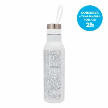 Garrafinha Cantil - 500ml - The Boss - Cinza - Uatt