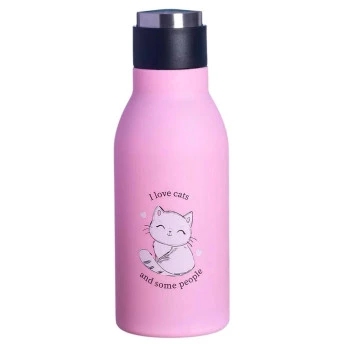 Garrafinha Cantil - Térmica - 400ml - I Love Cats - Zonacriativa