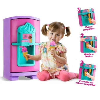 Geladeira Infantil - Sweet Fantasy - Gela Sorvetinho - Cardoso Toys