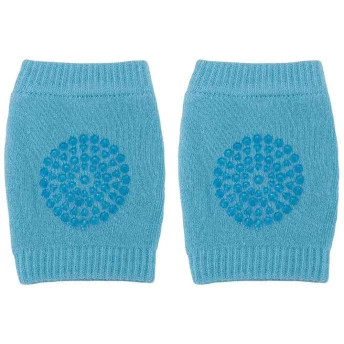 Joelheira para Bebê Engatinhar - Antiderrapante - Azul - Buba
