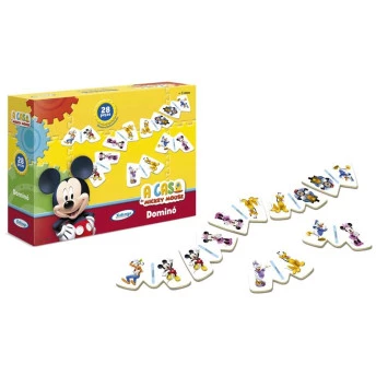 Jogo de Dominó A Casa do Mickey Mouse - 28 Peças - Xalingo