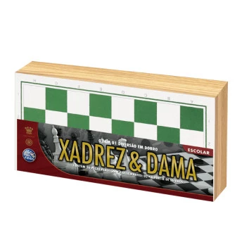 Jogo de Tabuleiro - 2 em 1 - Xadrez e Dama - Pais e Filhos
