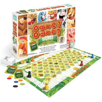 Jogo de Tabuleiro O que É O que É Bichos - Nig