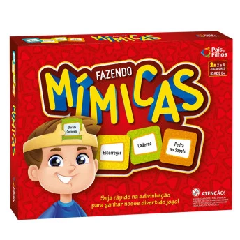Jogo Infantil de Cartas e Mímica - Fazendo Mímicas - Pais e Filhos