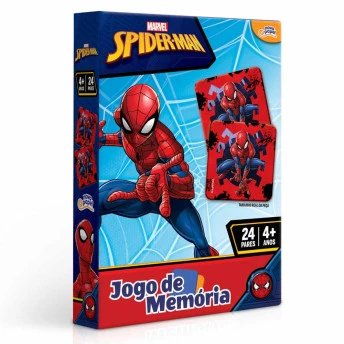 Jogo da Memória Infantil - Marvel - Spiderman - 48 peças - Toyster 