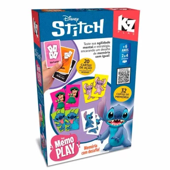 Jogo da Memória Infantil - Memo Play - Disney Stich - Elka