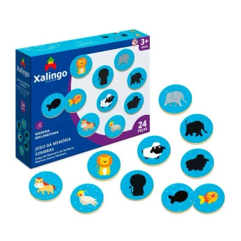 Jogo da Memória Infantil - Sombras - 24 Peças - Xalingo