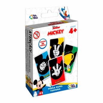 Jogo de Cartas - Disney Mickey - Pedra Papel e Tesoura - Pais e Filhos