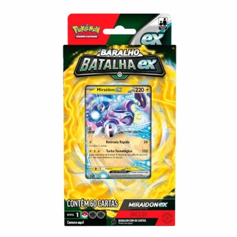Jogo de Cartas - Pokémon - Baralho Batalha EX - Miraidon - Copag