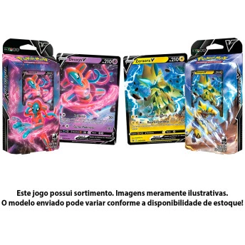 Jogo de Cartas - Pokémon - Zeraora ou Deoxys - Baralho Batalha V - Sortido - Copag