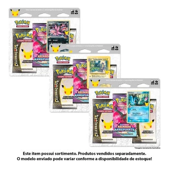 Jogo de Cartas - Pokemon - 25 anos - Blister Triplo - Sortido - Copag