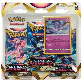 Jogo de Cartas Pokémon - Blister Triplo - EE - Estrelas Radiantes - Oricorio - Copag