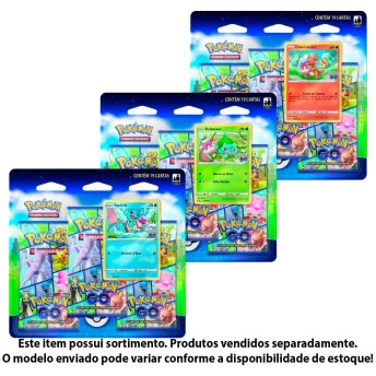 Jogo de Cartas - Pokemon Go - Blister Triplo - 19 Cartas - Sortido - Copag
