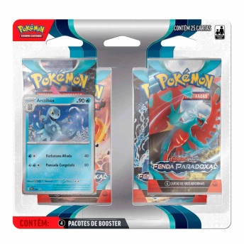 Jogo de Cartas Pokémon - Blister Quadruplo - EV4 Fenda Paradoxal - Arctibax - Copag