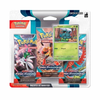 Jogo de Cartas Pokémon - Blister Triplo - EV4 Fenda Paradoxal - Pineco - Copag