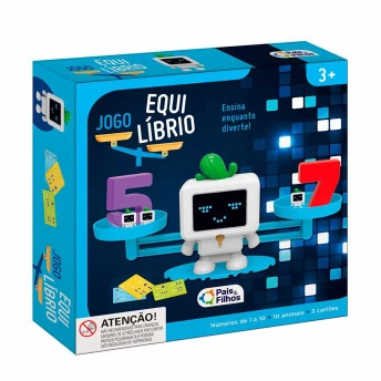 Jogo de Equilíbrio - Balança - Números e Robôs - Pais e Filhos