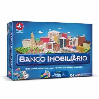 Jogo de Tabuleiro - Banco Imobiliário Grande - Estrela
