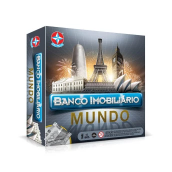 Jogo de Tabuleiro - Banco Imobiliário Mundo - Estrela