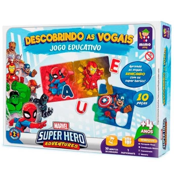 Jogo Educativo - Marvel Super Hero - Descobrindo as Vogais - Mimo Toys