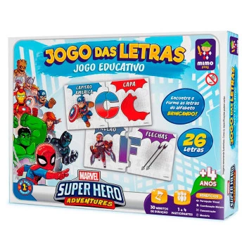 Jogo Educativo - Jogo das Letras - Marvel - Mimo Toys