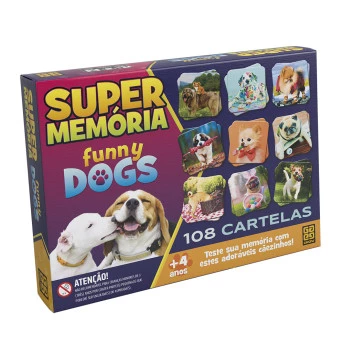 Jogo da Memória - SuperMemória - Funny Dogs - 108 Cartelas - Grow