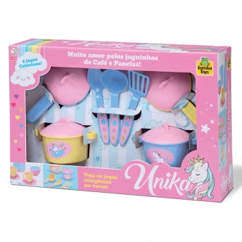 Joguinho de Panelinha Infantil - Panelas Unicórnio - Unika - Samba Toys
