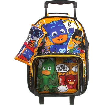 Kit Escolar PJ Masks Mochila de Rodinhas + Lancheira + Estojo - Dermiwil