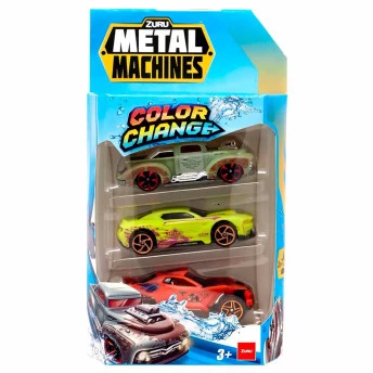 Kit 3 Carrinhos - Metal Machines - Rev White Dragsta - Candide