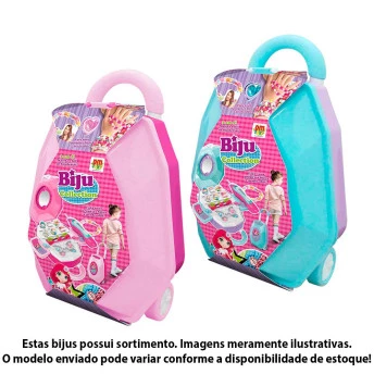 Kit Bijuterias Infantil - 2 em 1 - Biju Collection - Sortido - DM Toys