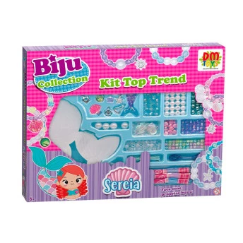  Kit Bijuterias Infantil - Biju Collection - Kit Sereia Top Trend - DM Toys