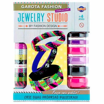 Kit Bijuterias Infantil - DIY - Jewelry Studio - Pulseiras - Toyng