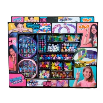Kit Bijuterias Infantil - Glamour Beads - Decora Pulseira - Toyng