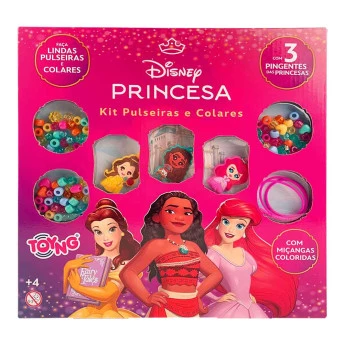 Kit Infantil - Disney Princesas - Pulseiras e Colares com Pingentes - Toyng