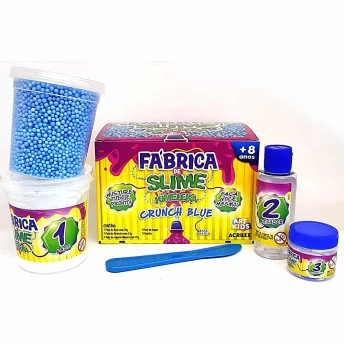 Kit Massinha - Art Kids - Fábrica de Slime Kimeleka - Crunch Azul - Acrilex