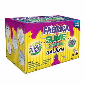 Kit Massinha - Art Kids - Fábrica de Slime Kimeleka - Galáxia - Acrilex