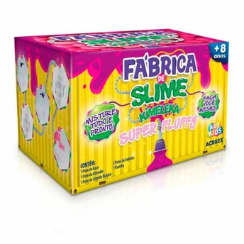 Kit Massinha - Art Kids - Fábrica de Slime Kimeleka - Super Fluffy - Acrilex