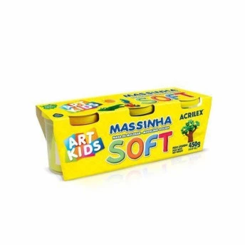 Kit Massinha de Modelar - ART KIDS - Soft - 3 Potes - Acrilex