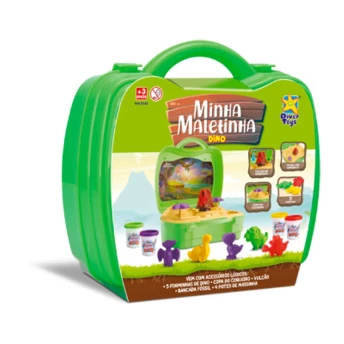 Kit Massinha de Modelar - Diver Massa - Minha Maletinha - Dino - Divertoys