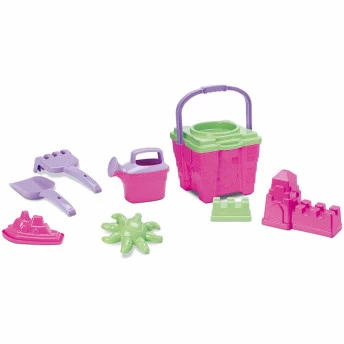 Kit Praia Infantil Completo - Areia e Diversão - Rosa - Silmar