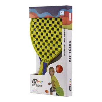 Kit Tênis Go Play Com 2 Raquetes e Bolinha - Multikids 