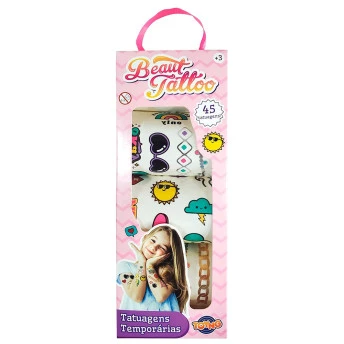 Kit Tatuagem Temporária Infantil - Beaut Tattoo - 45 Adesivos - Toyng