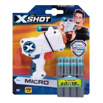 Lançador de Dardos - X-Shot - Micro - 8 dardos - Candide