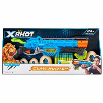 Lançador de Dardos com Alvos - X-Shot Dino Attack - Claw Hunter- Candide