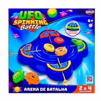Lançador e Pião de Batalha com Arena - UFO Spining Battle - Toyng