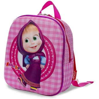 Lancheira 3D Infantil - Masha e o Urso - Masha Sweet - Rosa - P - Maxtoy