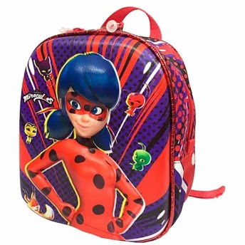 Lancheira 3D Infantil - Miraculous - Ladybug - Vermelha - P - Maxtoy