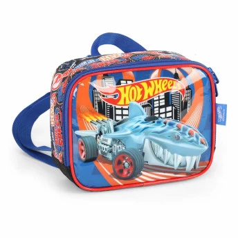 Lancheira Infantil Térmica - Hot Wheels - Shark Azul - Luxcel