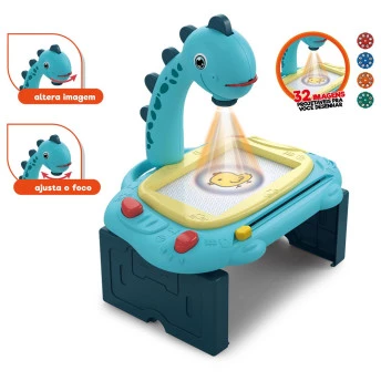 Lousa Mágica Infantil com Projetor - Hora de Aprender - 32 Imagens - Toyng