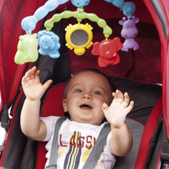 Móbile Musical para Carrinho - Animais - Colorido - Milla Baby